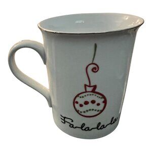 St. Nicholas Square Christmas Mug Tis The Season 14oz White & Red Ceramic